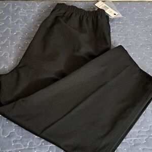 Kim Rogers black microfiber pants size 12 petite NWT